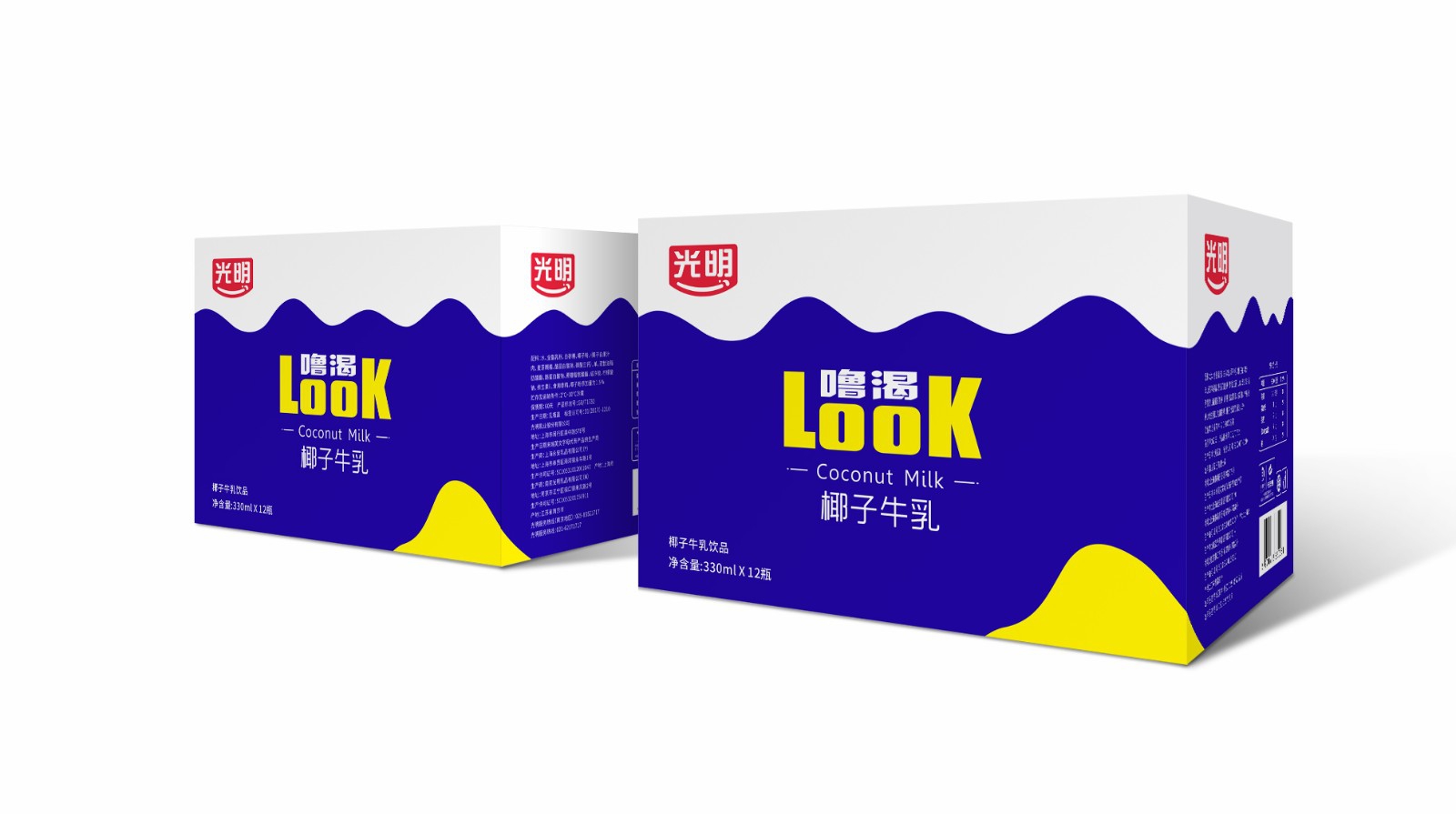 光明LOOK椰子牛乳包装设计｜如何用一款包装，放大品牌资产(图5)